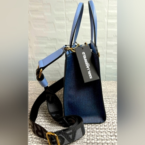 Karl Lagerfeld "Maybelle" Duo Top Handle Satchel NWT - Picture 8 of 11